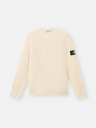 Pullover mit Rundhalsausschnitt, Fischerrippenmuster und Raglanärmeln