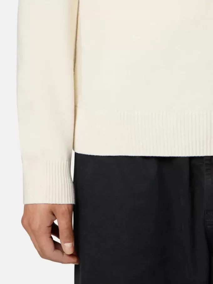 Pullover mit Rundhalsausschnitt und Details in Umkehrmaschen