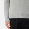 Pullover mit Rundhalsausschnitt und Details in Umkehrmaschen