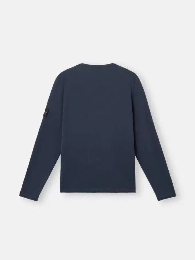Pullover mit Rundhalsausschnitt und kleinen Rollkragen-Details