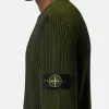 Pullover mit Rundhalsausschnitt, zweifarbigem Sprühmuster und Fischerrippen