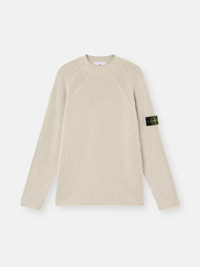 Pullover mit Stehkragen und Vanisé-Rippstruktur
