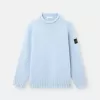 Pullover mit Stehkragen und Ziernähten