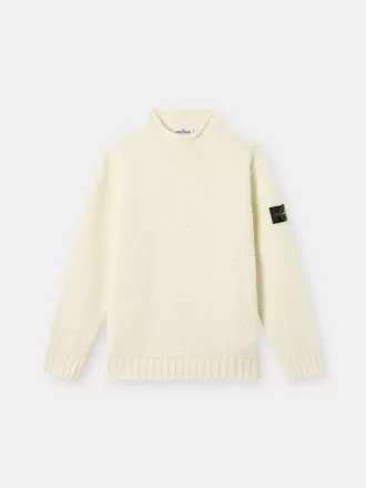 Pullover mit Stehkragen und Ziernähten