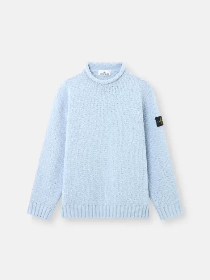 Pullover mit Stehkragen und Ziernähten