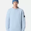 Pullover mit Stehkragen und Ziernähten