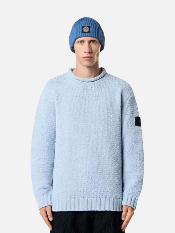 Pullover mit Stehkragen und Ziernähten
