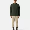 Pullover mit Stehkragen und Ziernähten