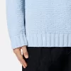 Pullover mit Stehkragen und Ziernähten