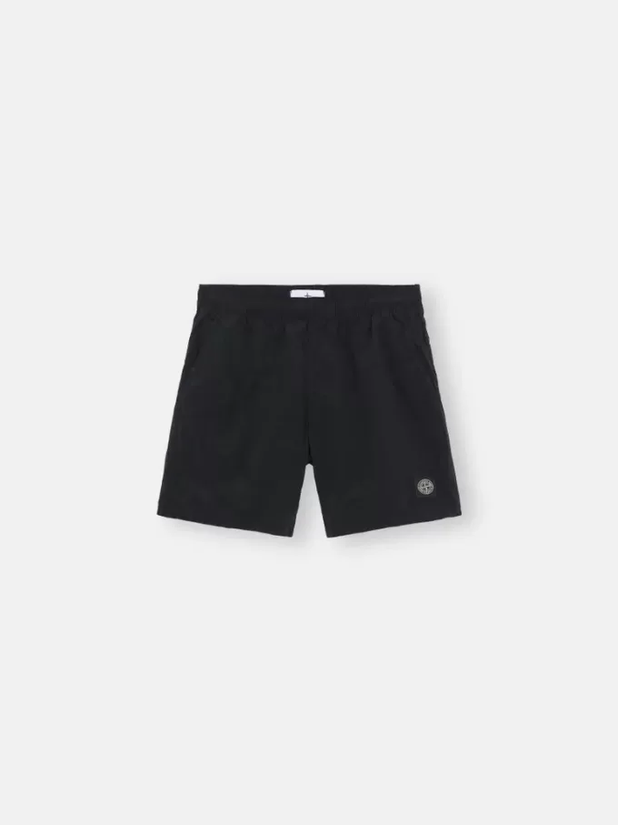 Regular-Fit-Badehose in mittlerer Länge mit Taschen