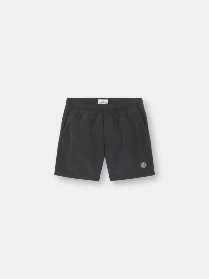 Regular-Fit-Badehose in mittlerer Länge mit Taschen