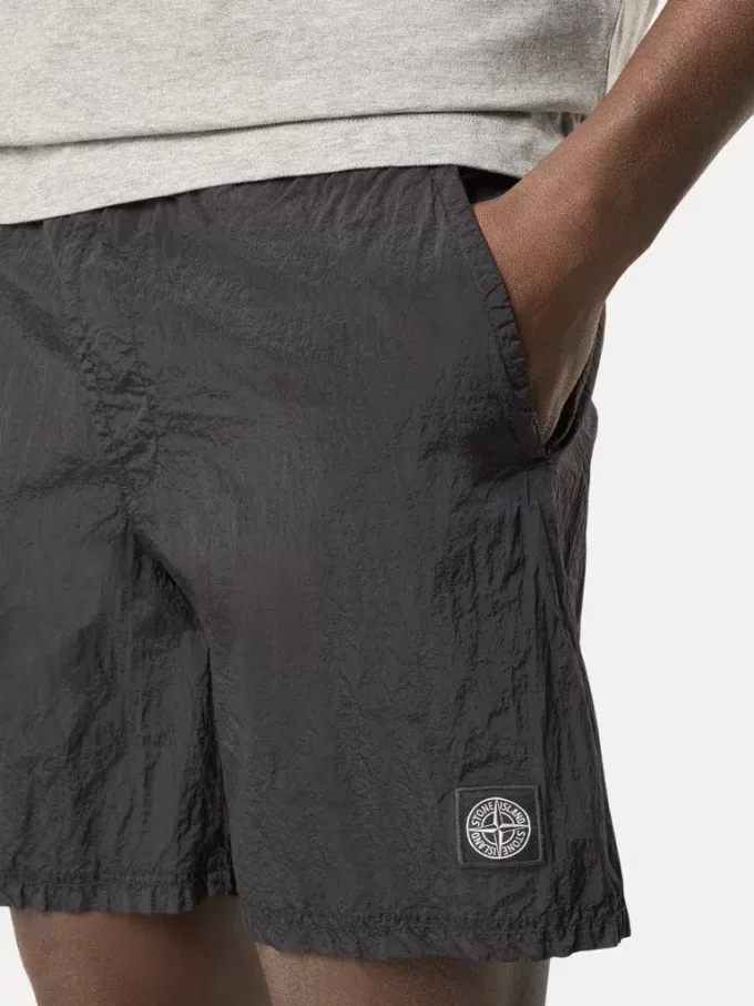 Regular-Fit-Badehose in mittlerer Länge mit Taschen