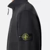 Regular-Fit-Sweatshirt mit halbem Reißverschluss und gerippten Einsätzen