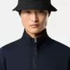 Regular-Fit-Sweatshirt mit halbem Reißverschluss und gerippten Einsätzen