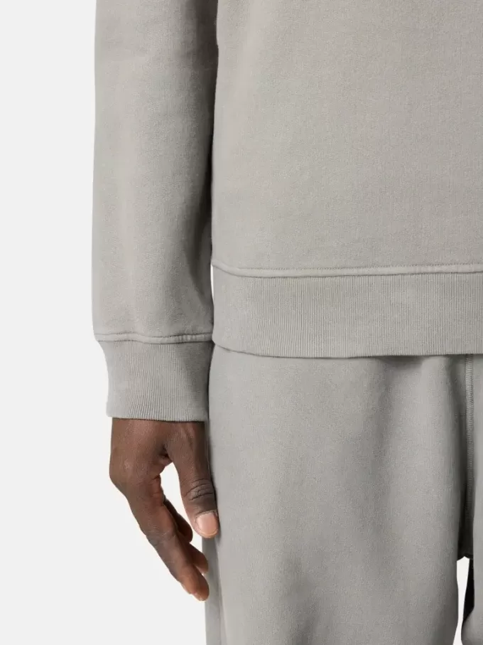Regular-Fit-Sweatshirt mit halbem Reißverschluss und gerippten Einsätzen