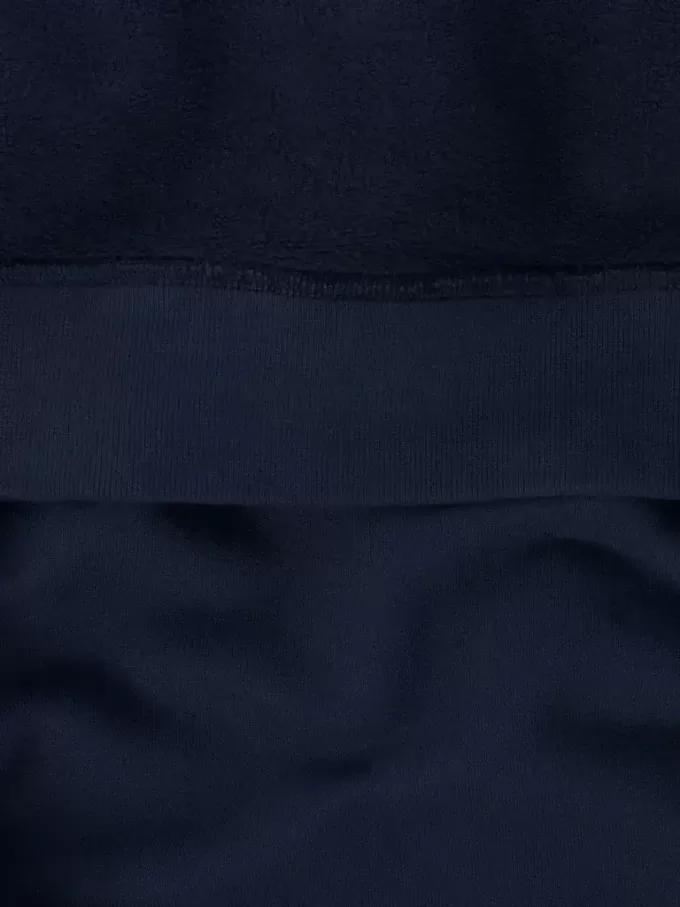 Regular-Fit-Sweatshirt mit halbem Reißverschluss und gerippten Einsätzen