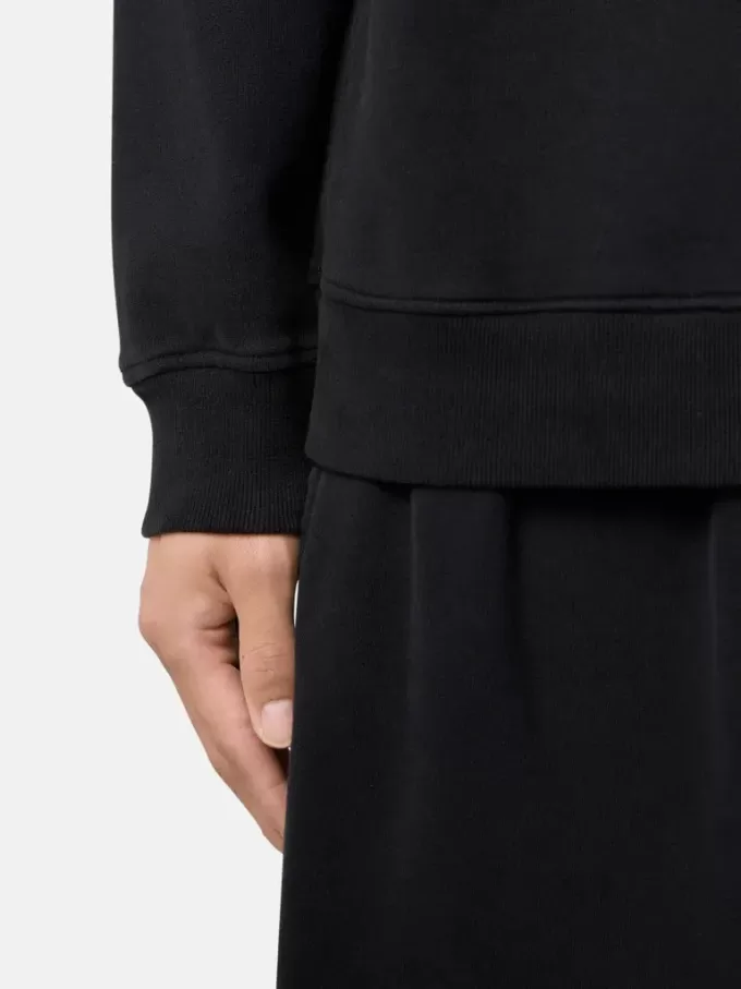 Regular-Fit-Sweatshirt mit halbem Reißverschluss und gerippten Einsätzen