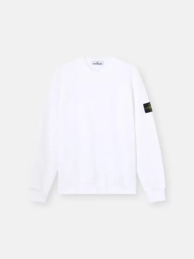 Regular-Fit-Sweatshirt mit Rundhalsausschnitt und elastischen Bündchen
