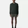 Regular-Fit-Sweatshirt mit Rundhalsausschnitt und elastischen Bündchen