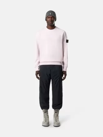 Regular-Fit-Sweatshirt mit Rundhalsausschnitt und elastischen Bündchen