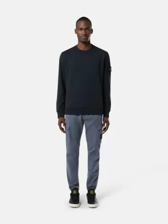 Regular-Fit-Sweatshirt mit Rundhalsausschnitt und elastischen Bündchen