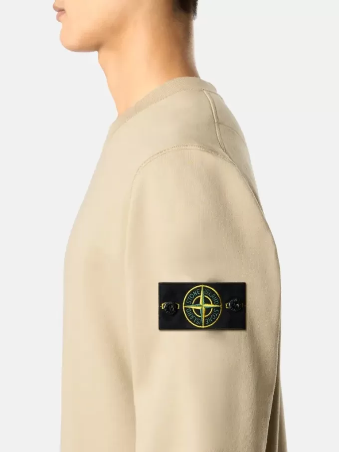 Regular-Fit-Sweatshirt mit Rundhalsausschnitt und elastischen Bündchen