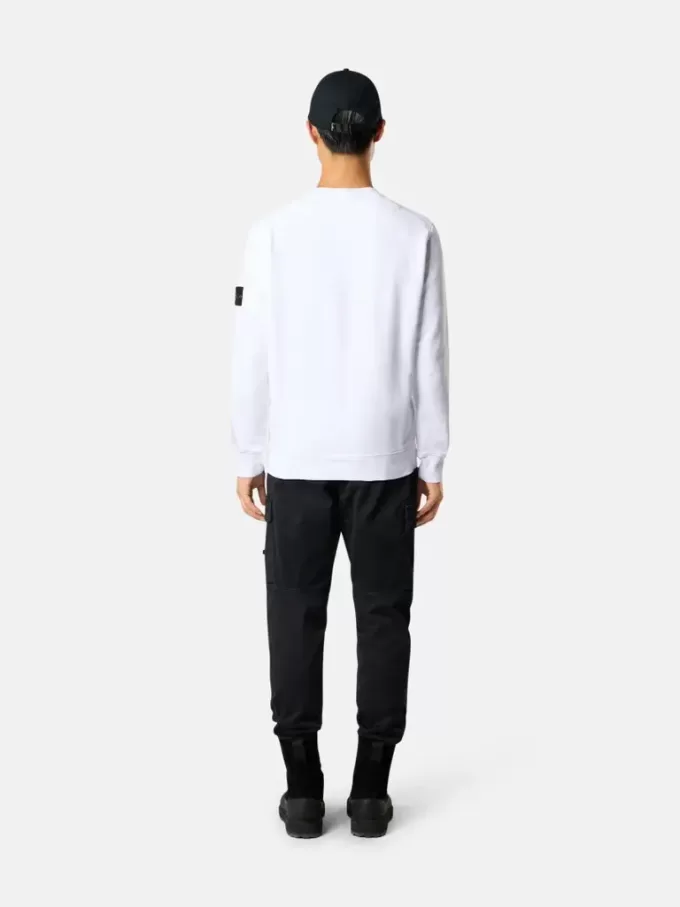 Regular-Fit-Sweatshirt mit Rundhalsausschnitt und elastischen Bündchen
