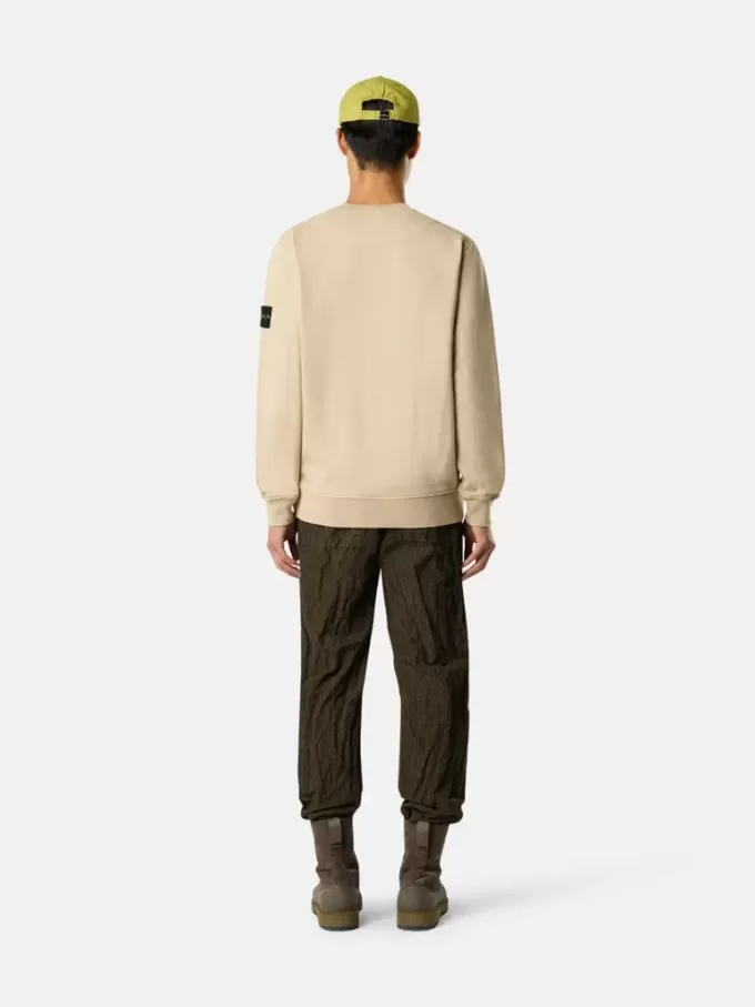 Regular-Fit-Sweatshirt mit Rundhalsausschnitt und elastischen Bündchen