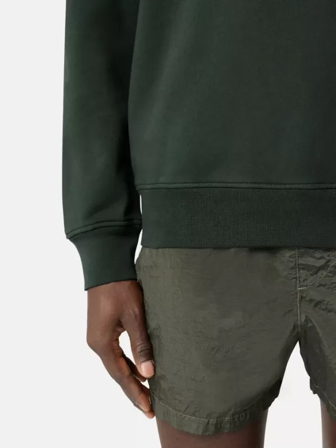 Regular-Fit-Sweatshirt mit Rundhalsausschnitt und elastischen Bündchen