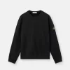 Regular-Fit-Sweatshirt mit Rundhalsausschnitt und gerippten Einsätzen