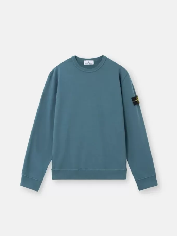 Regular-Fit-Sweatshirt mit Rundhalsausschnitt und gerippten Einsätzen