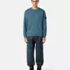 Regular-Fit-Sweatshirt mit Rundhalsausschnitt und gerippten Einsätzen