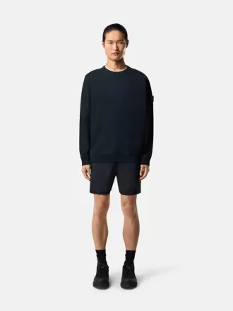Regular-Fit-Sweatshirt mit Rundhalsausschnitt und gerippten Einsätzen