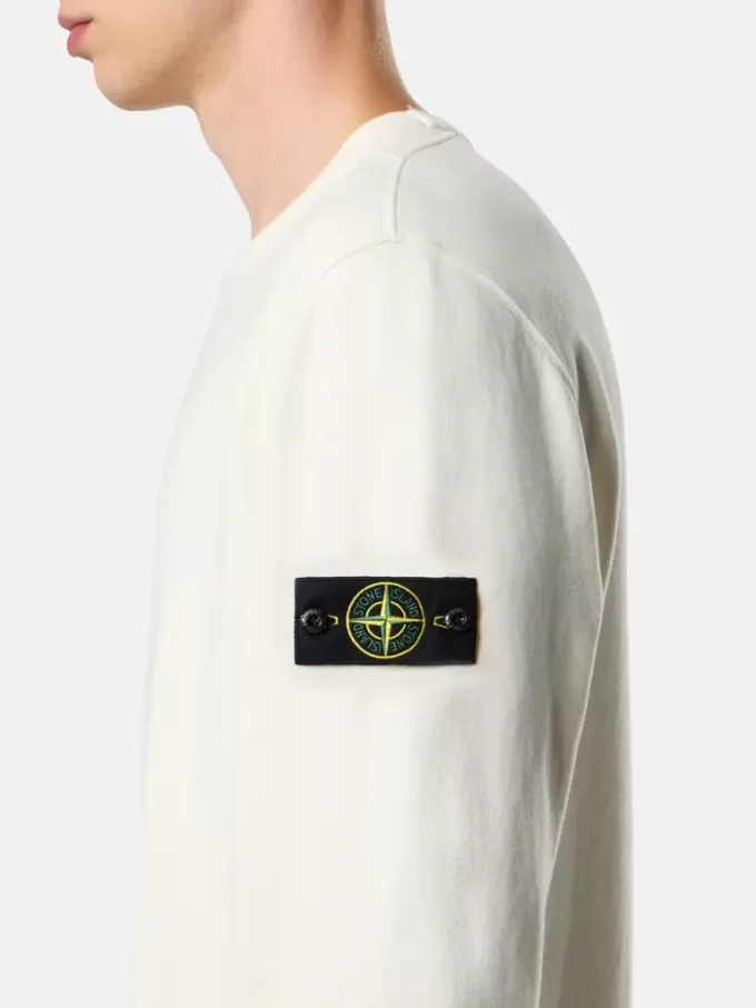 Regular-Fit-Sweatshirt mit Rundhalsausschnitt und gerippten Einsätzen