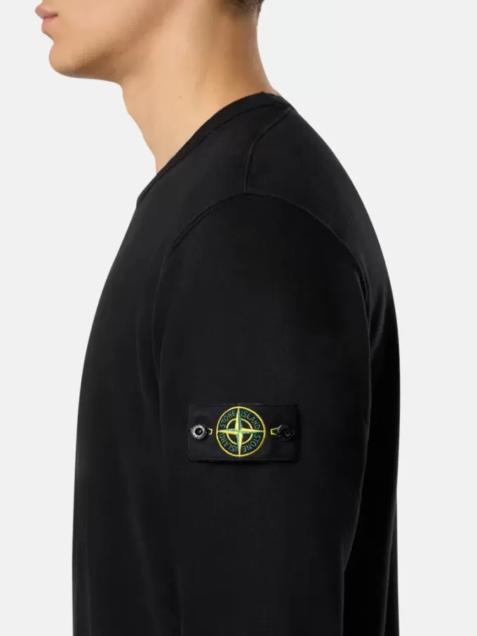 Regular-Fit-Sweatshirt mit Rundhalsausschnitt und gerippten Einsätzen