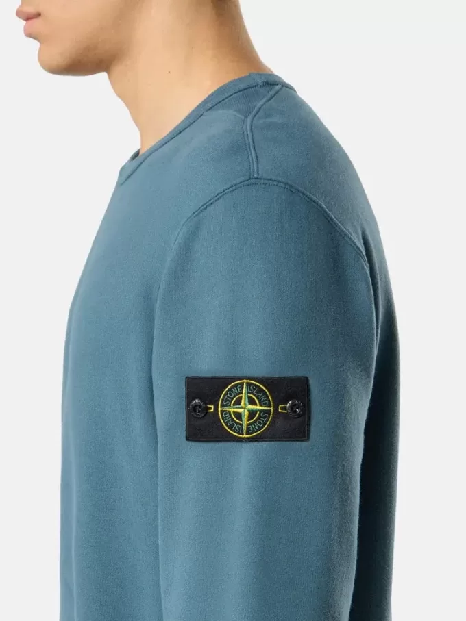Regular-Fit-Sweatshirt mit Rundhalsausschnitt und gerippten Einsätzen