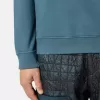 Regular-Fit-Sweatshirt mit Rundhalsausschnitt und gerippten Einsätzen