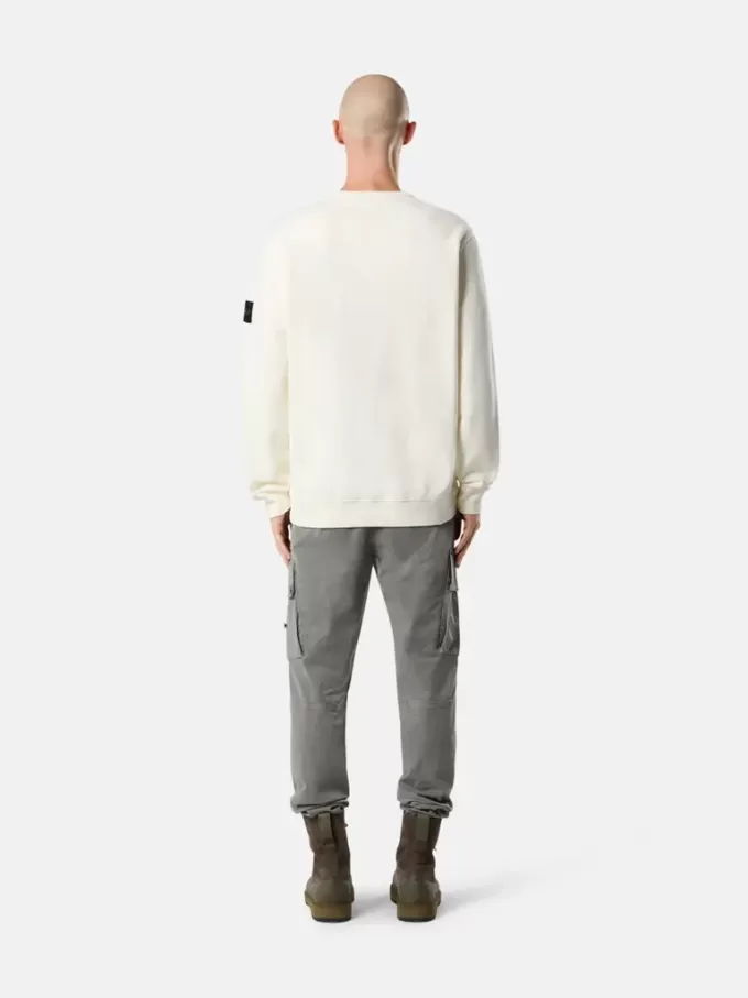 Regular-Fit-Sweatshirt mit Rundhalsausschnitt und gerippten Einsätzen
