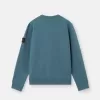 Regular-Fit-Sweatshirt mit Rundhalsausschnitt und gerippten Einsätzen