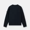 Regular-Fit-Sweatshirt mit Rundhalsausschnitt und gerippten Einsätzen