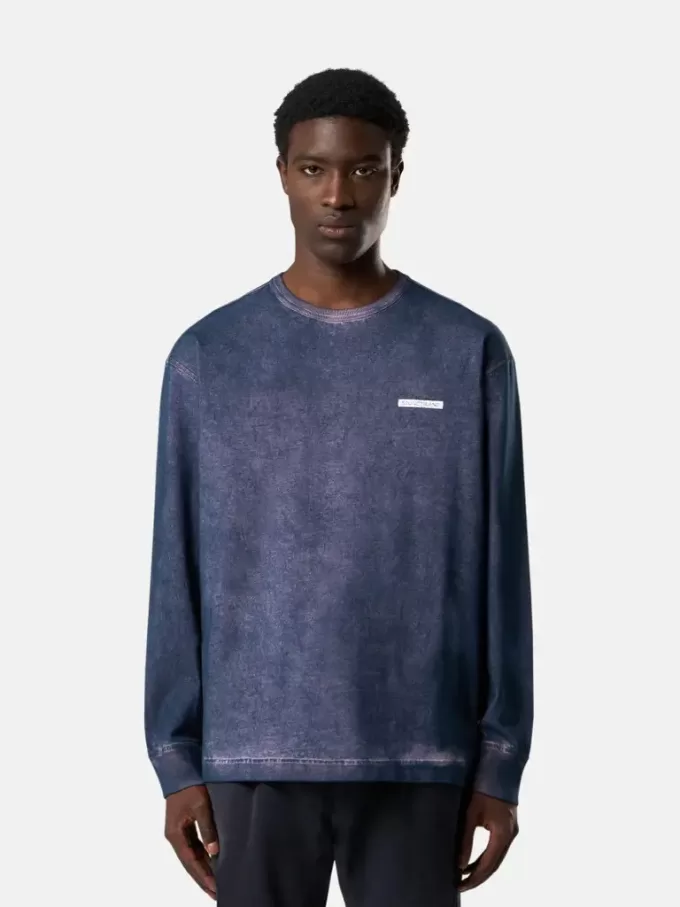 Regular-Fit-Sweatshirt mit Rundhalsausschnitt und Schriftzug