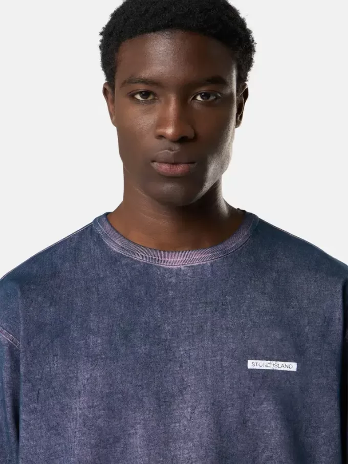 Regular-Fit-Sweatshirt mit Rundhalsausschnitt und Schriftzug