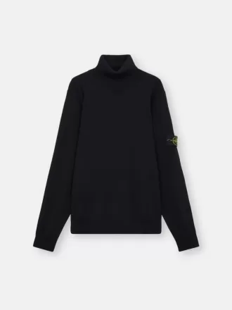 Rollkragenpullover mit gerippten Bündchen