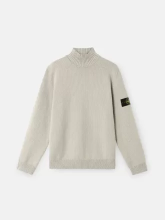 Rollkragenpullover mit gerippten Bündchen