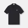 Schmal geschnittenes Kurzarm-Poloshirt mit Compass-Aufnäher