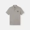 Schmal geschnittenes Kurzarm-Poloshirt mit Compass-Aufnäher