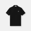Schmal geschnittenes Kurzarm-Poloshirt mit Compass-Aufnäher Schmal geschnittenes Kurzarm-Poloshirt mit Compass-Aufnäher