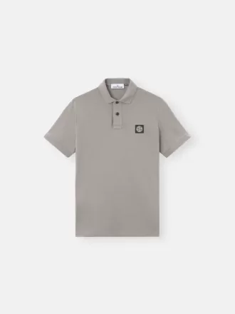 Schmal geschnittenes Kurzarm-Poloshirt mit Compass-Aufnäher