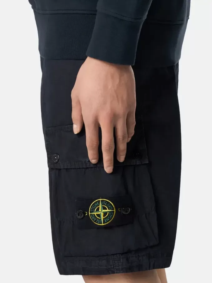 Slim-Fit-Cargo-Bermudashorts mit Reißverschlusstaschen