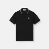 Slim-Fit-Kurzarm-Poloshirt mit gestreiften Details